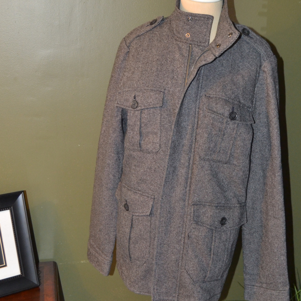 Express S Military Jacket Wool Blend - Picture 4 of 8